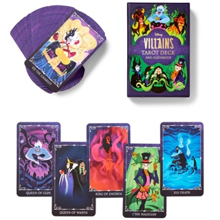 ✨Tarot นำเข้าของแท้✨ ชุดไพ่Tarot พร้อมคู่มือ Disney Villains Tarot Deck and Guidebook English Book