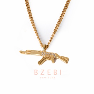 BZEBI สร้อยคอผู้หญิง ทองคํา แฟชั่น โซ่ 18k เกรดพรีเมี่ยม แบบเรียบง่าย สไตล์เกาหลี necklace สําหรับผู้หญิง 1110N