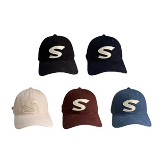 หมวกแก๊ป พิมพ์ลายตัวอักษร S ขนาดเล็ก สไตล์เกาหลี แฟชั่นสําหรับผู้หญิง