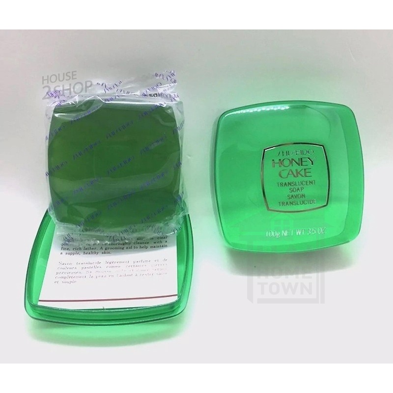 shiseido-honey-cake-translucent-soap-100g-สบู่น้ำผึ้ง-ลดความมันที่ทำให้เกิดสิว-ฉลากภาษาไทย-แท้100