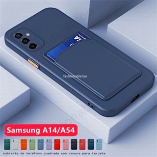 เคสโทรศัพท์มือถือซิลิโคน TPU แบบนิ่ม ทรงสี่เหลี่ยม ป้องกันเลนส์กล้อง กันกระแทก สําหรับ Samsung Galaxy A14 LTE A24 A54 A34 A 14 A 54 A 34 A 24 4G 5G