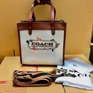 COACH  FIELD TOTE 22 WITH GARDEN EMBROIDERY COACH BADGE Coach 2773