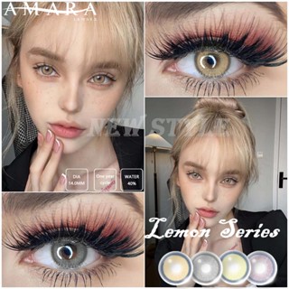 Amara คอนแทคเลนส์ สีน้ําตาล สีเทา เส้นผ่านศูนย์กลาง 14.5/14.2 ปี 1 คู่