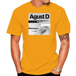 เสื้อโอเวอร์ไซ Agust D เสื้อยืดเสื้อ Suga เสื้อยืดสไตล์ฤดูร้อนใหม่พิมพ์ผ้าฝ้าย O คอเสื้อยืดเสื้อแขนสั้นพอดีแขนสั้น Tee S