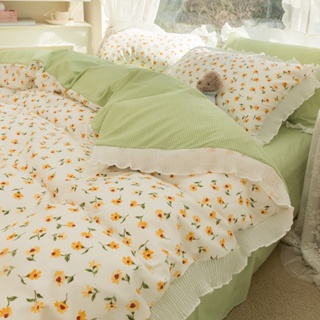ชุดผ้าปู4ชิ้น ผ้าปูที่นอนสไตล์เจ้าหญิงเกาหลี ผ้าห่มกระโปรง เตียง1.5m/1.8m 5ฟุต/6ฟุต