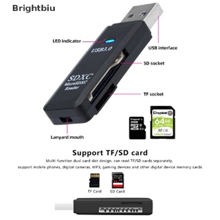 [Brightbiu] Usb 3.0 Memory Reader เครื่องอ่านการ์ด Micro TF SD ตัวเขียนความเร็วสูงแฟลชไดรฟ์ [th]