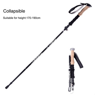 Trekking Poles  Adjustable Foldable 5 Section  Cane Outdoor Mountaineering Walking Stick Portable Fishing Backpacking Cr