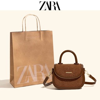 Zara กระเป๋าสะพายไหล่ กระเป๋าถือ อเนกประสงค์ สีพื้น แฟชั่นสําหรับสตรี 2022