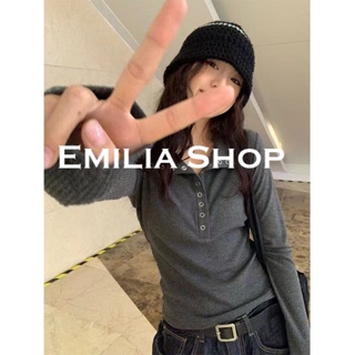 EMILIA SHOP เสื้อ เสื้อครอป 2022 ใหม่ ES220311