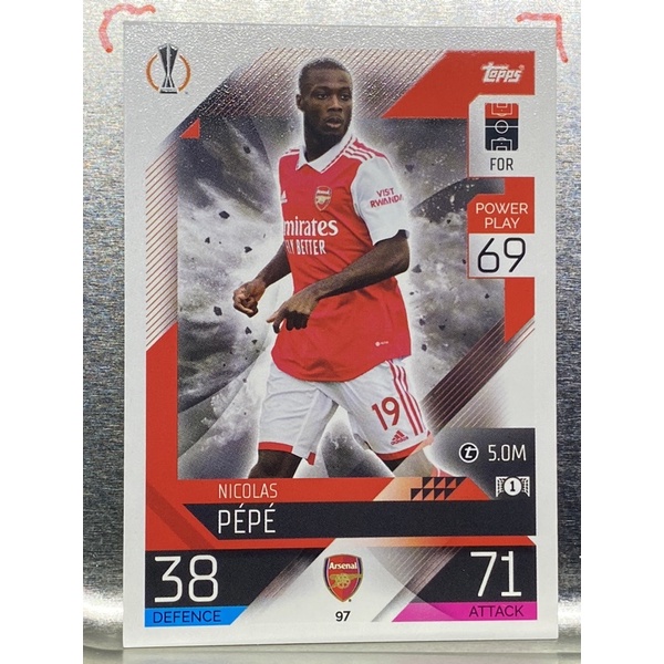 การ์ดนักฟุตบอล-nicolas-pepe-2022-23-การ์ดสะสม-arsenal-fc-อาร์เซนอล-การ์ดนักเตะ-อาเซนอล