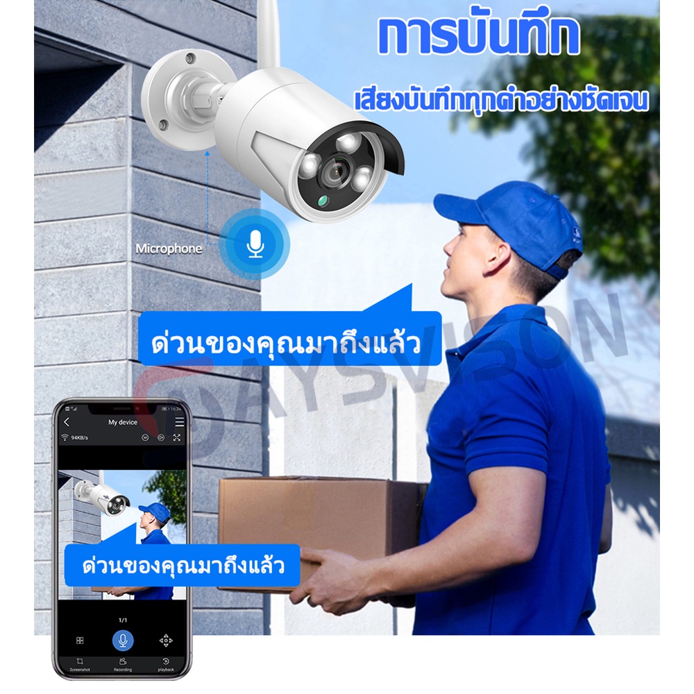 4k-color-โปรโมชั่น-ชุดกล้องวงจรปิดไร้สาย-6mp-8ch-4ch-กล้องวงจรปิดไร้สาย-อัดเสียง-wifi-ip-camera-wireless-kit-แอปภาษาไทย