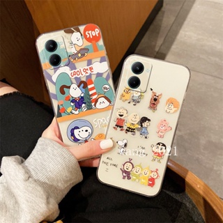 Ready Stock New Phone Case Realme 10 Pro +Plus 10T 5G 4G เคส Casing Funny Snoopy and Teletubbies Transparent Cover Silicone Soft Case เคสโทรศัพท