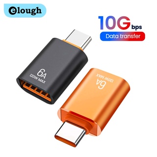 Elough อะแดปเตอร์แปลงข้อมูล 6A USB OTG USB3.0 เป็น Type C ชาร์จเร็ว
