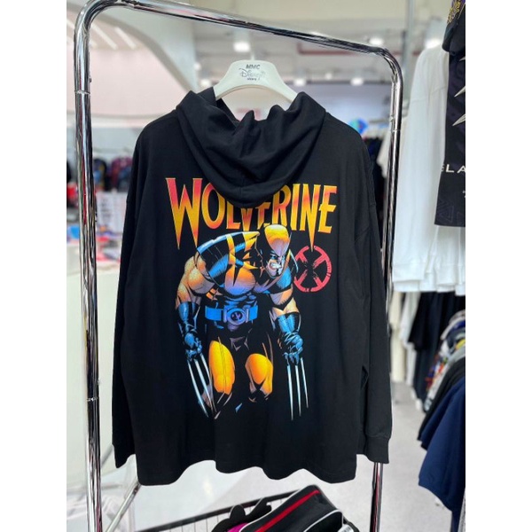 เสื้อฮู้ดแขนยาวmarvel-ลิขสิทธิ์แท้-ลายwolverine-สีดำ-hdg-013