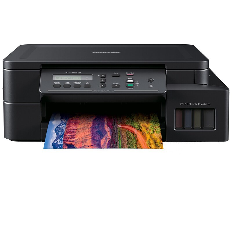เครื่องปริ้น-brother-dcp-t520w-printer-wi-fi-print-copy-scan-มัลติฟังก์ชันอิงค์แท็งก์พร้อมหมึกแท้-1-ชุด-earth-shop