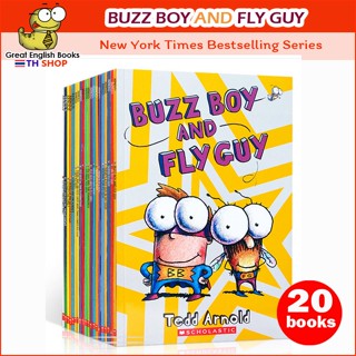 (ใช้โค้ดรับcoinคืน10%ได้) พร้อมส่ง ชุดหนังสือนิทานภาษาอังกฤษ Fly Guy And Buzz 20 Books