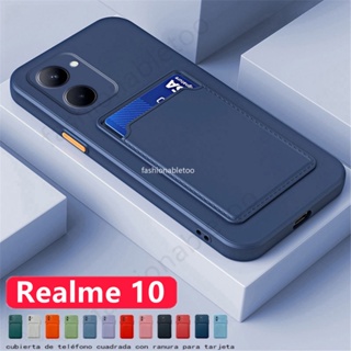 เคสโทรศัพท์ซิลิโคน TPU แบบนิ่ม ทรงสี่เหลี่ยม ป้องกันเลนส์กล้อง กันกระแทก สําหรับ Realme 10 pro plus 10pro+ Realme10 pro Realme10pro 4G 5G