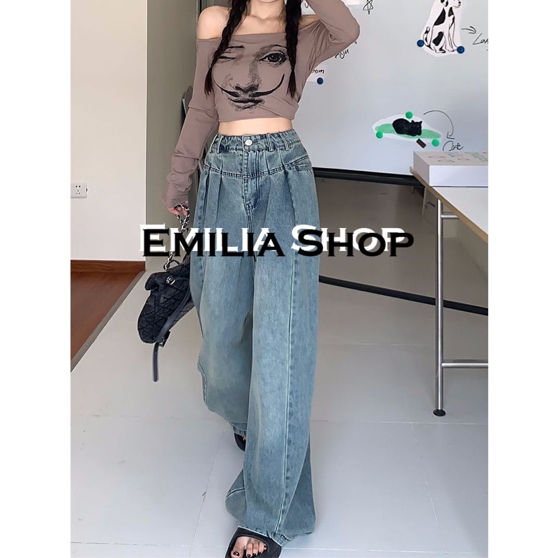 emilia-shop-กางเกงขายาวกางเกงเอวสูงกางเกงขายาวผู้หญิงสไตล์เกาหลี-2022-ใหม่-พิเศษ-ทันสมัย-ทันสมัย-korean-style-es220335-36z230909