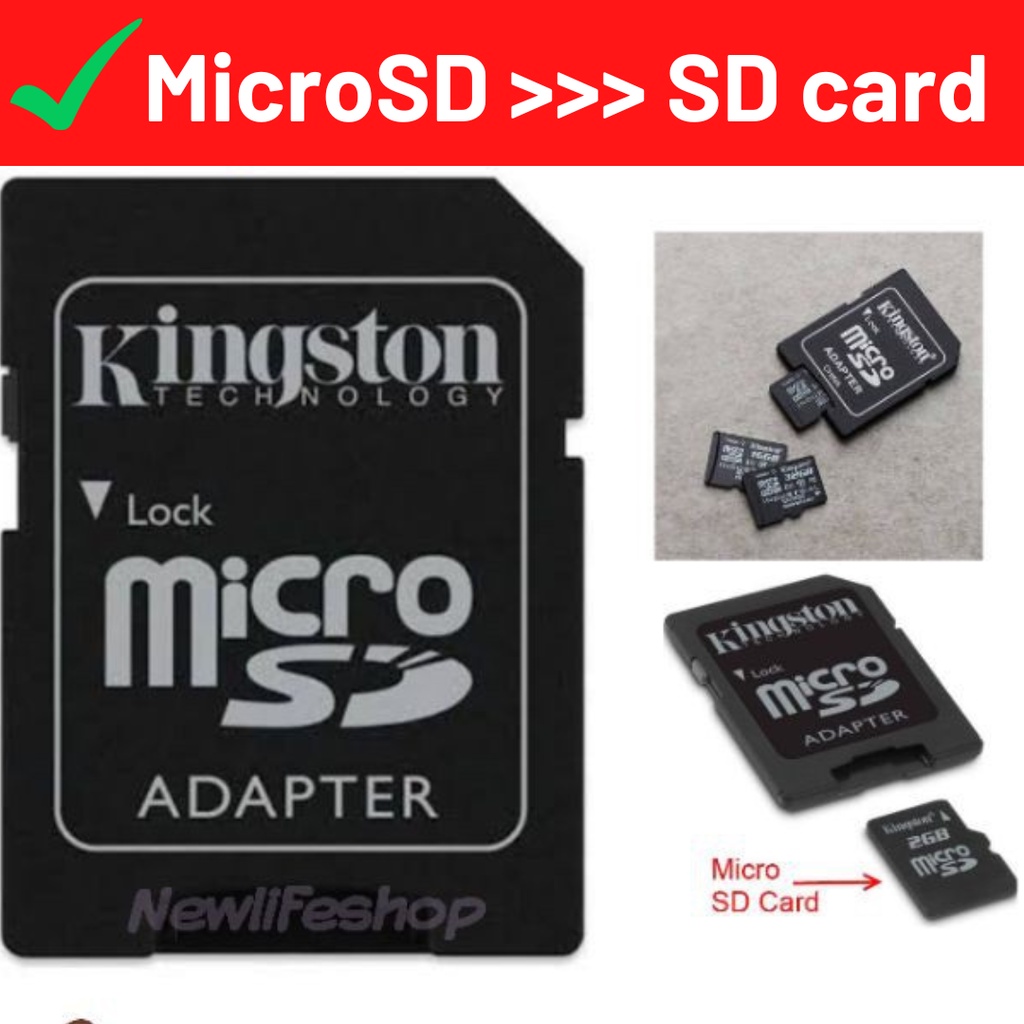 Adapter ตัวแปลงการ์ด KINGSTON MicroSD card to SDcard แท้ 100 Shopee