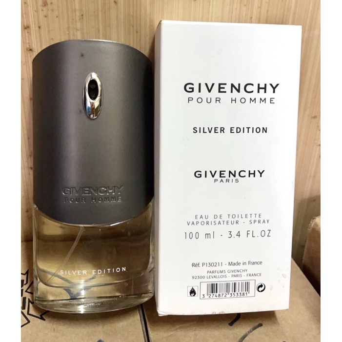 Givenchy Pour Homme Silver Edition Edt For Men 100 ml. testee