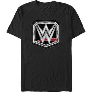 Championship Title WWE T-Shirt เสื้อคนอ้วนผญ เสื้อยืดสีขาวผู้หญิง