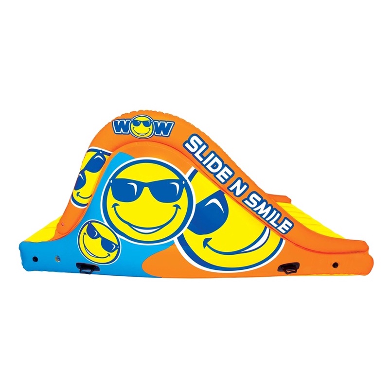 wow-world-of-watersports-19-2210-slide-n-smile-floating-2-lane-waterslide-9-feet-long