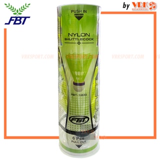 สินค้า FBT ลูกแบดมินตัน ไนล่อน รุ่น 1200 - (หลอด 6 ลูก) หัวไม้ก๊อก NYLON SHUTTLECOCK