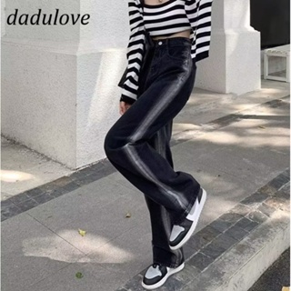 DaDulove💕 New Korean Version Ins Loose Retro Jeans High Waist Straight Pants Fashion Large Size Ladies Wide Leg Pants