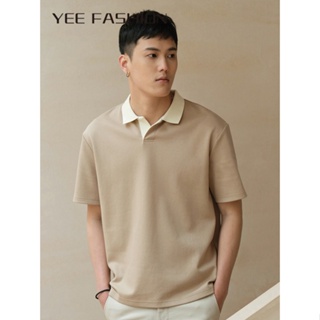 YEE Fashion  เสื้อยืด ผู้ชาย เสื้อเชิ้ตแขนยาวลําลอง ทรงหลวม ขนาดใหญ่ Polo  Beautiful สวย Comfortable Chic YEE22112501 37Z230910