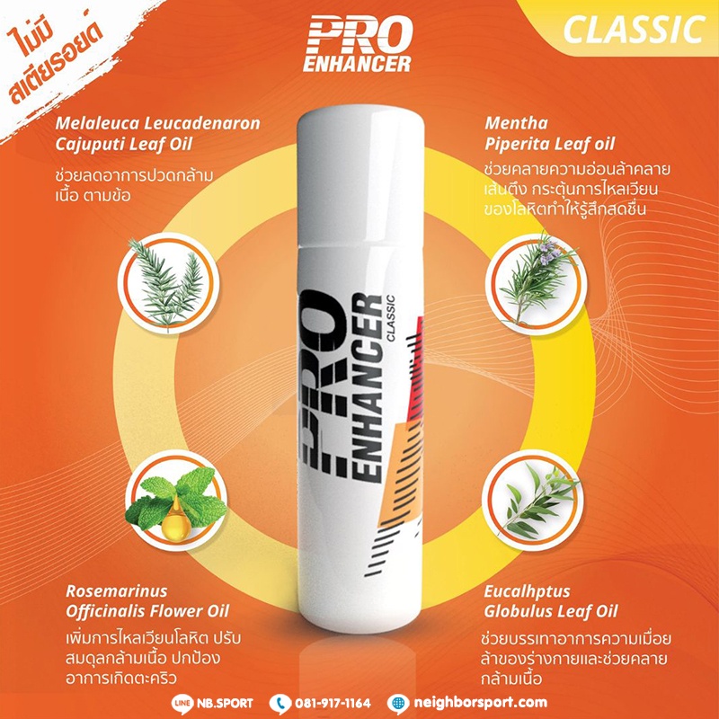 [ขนาด 50 ml.] Pro Enhancer Plus+ สเปรย์ป้องกันตะคริว *ไม่มีสเตียรอยด์ ...