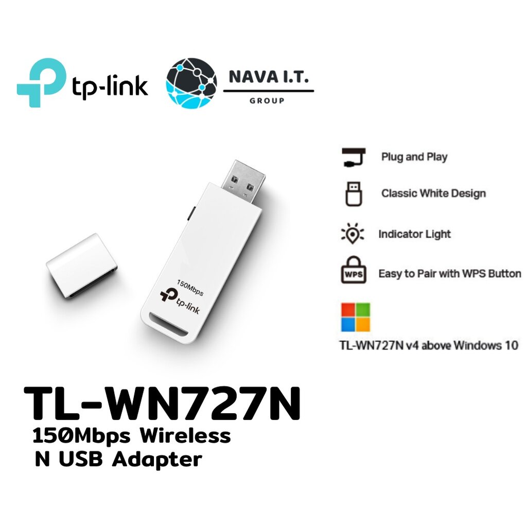ภาพหน้าปกสินค้าCOINSคืน15% N2ECXMDA TP-LINK TL-WN727N V.5.20 150MBPS WIRELESS N USB ADAPTER ประกันตลอดอายุการใช้งาน จากร้าน nava.it บน Shopee