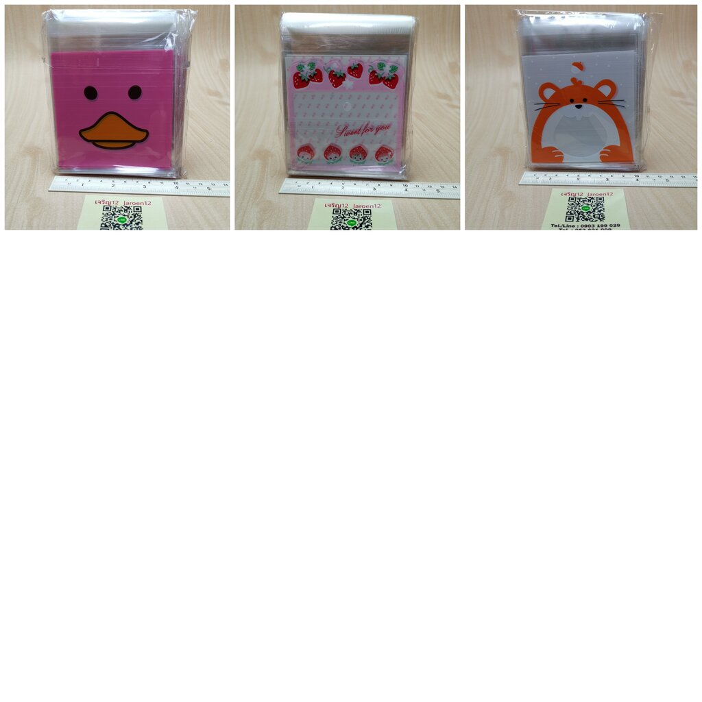 ภาพสินค้าถุงฝากาว 1010+3cm.ชุด1/5 ~100ใบ/แพ๊ค/1ลาย เลือกลายได้ ถุงขนม ถุงคุ๊กกี้ ถุงเปี๊ยะ ถุงบัตเตอร์เค้ก จากร้าน jaroen12.mold_bag_box.thailand บน Shopee ภาพที่ 3
