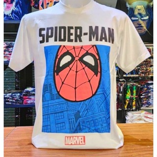 เสื้อยืดMarvel ลิขสิทธิ์แท้ ลายSpiderMan สีขาว (MVX-265)