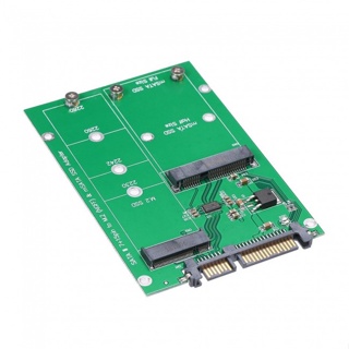 Cy Chenyang อะแดปเตอร์แปลงสัญญาณ 2 in 1 Combo Mini PCI- E 2 Lane M.2 NGFFmSATA SSD เป็น SATA 3.0 III