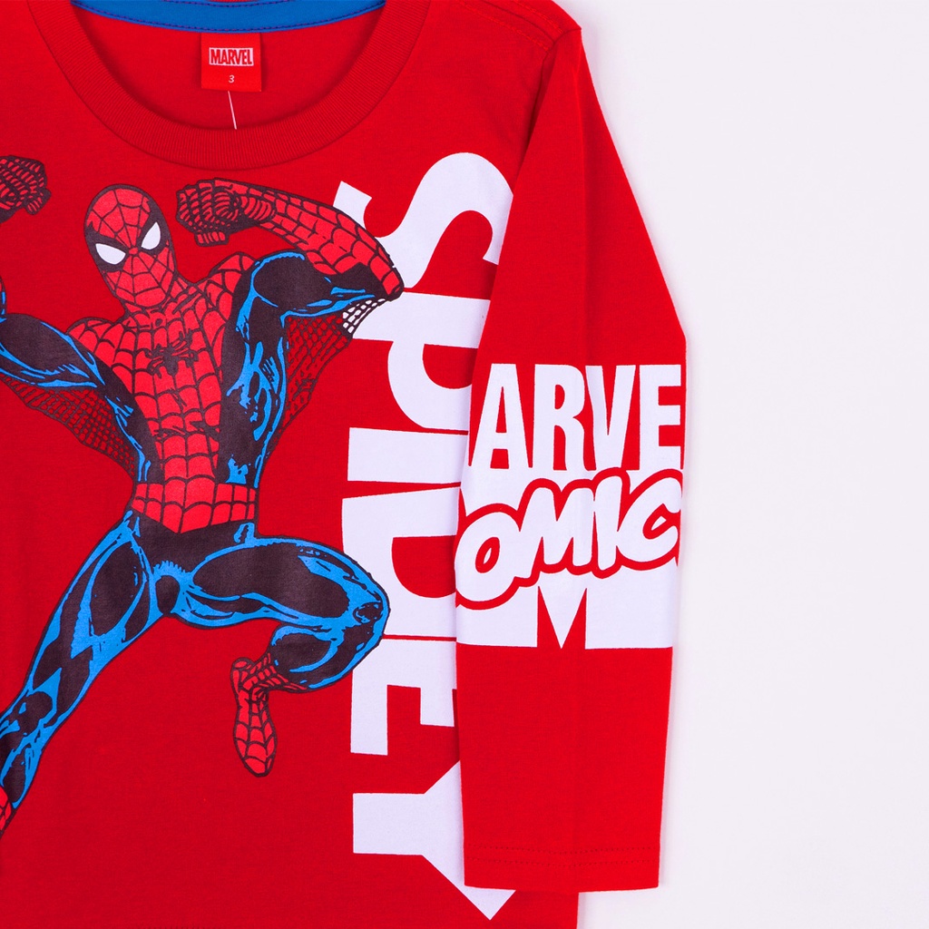 marvel-boy-long-sleeve-t-shirt-เสื้อยืดแขนยาวเด็กผู้ชายลายมาร์เวล-สไปเดอร์แมน-กัปตันอเมริกา-ฮัค-ไอร่อนแมน-สินค้าลิขสิทธ์แท้100-characters-studio