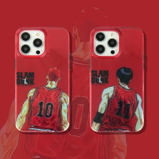 เคสโทรศัพท์มือถือ แบบโลหะ พิมพ์ลาย SLAM DUNK แวววาว สําหรับ iPhone 14 Pro 13 12 Pro Max 11