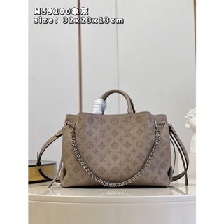 พรี​ ราคา11200 Lv Louis Vuitton Bella Tote M59200 หนังวัว กระเป๋าถือกระเป๋าสะพาย กระเป๋าสะพายไหล่32*23*13cm