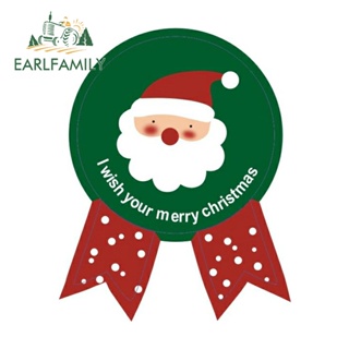 Earlfamily สติกเกอร์ไวนิล ป้องกันรอยขีดข่วน ลายอนิเมะ Merry Christmas ขนาด 13 ซม. x 10.3 ซม. สําหรับตกแต่งรถยนต์ แล็ปท็อป