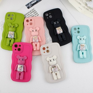 เคสโทรศัพท์มือถือ ยางนิ่ม ผิวด้าน ลายคลื่น พร้อมขาตั้ง หมุนได้ 360 องศา สําหรับ VIVO V27 V27e V25 V20 Pro V23 Y75 T1 5G V23e Y21 Y21a Y21s Y33t Y33s Y20 Y20s Y12s Y20sg Y17 Y15 Y12 Y11 Y12i Y20i