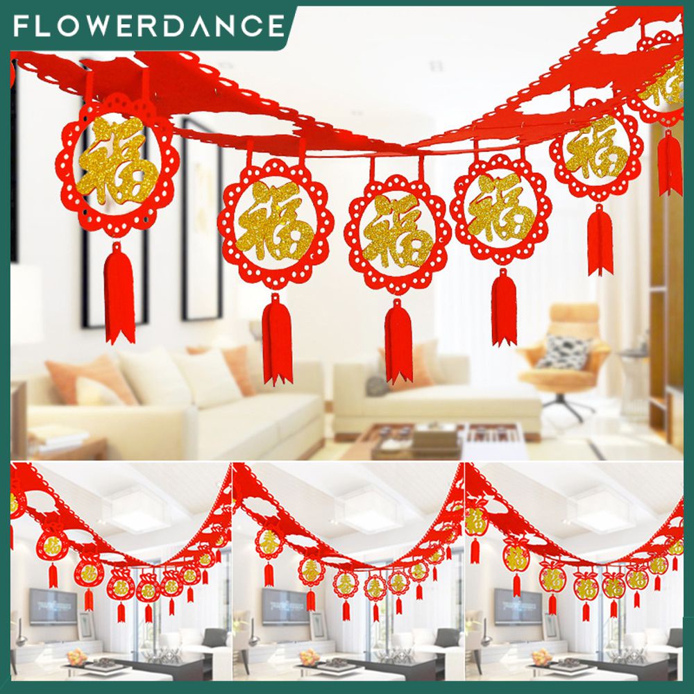 2023ตรุษจีนดึงธงปีใหม่เปิดตกแต่งรู้สึกนอนวูฟเวน-lahuala-แบนเนอร์เทศกาลฤดูใบไม้ผลิแขวนทิวทัศน์ตกแต่ง-flowerdance