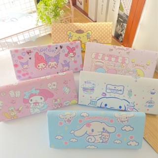 น่ารัก Sanrio กรณีแว่นตาพับได้ Cinnamorol กรณีแว่นตา My Melody ผ้าทำความสะอาดแว่นตา Purin เก็บแว่นตากรณีแว่นตาเก็บของขวัญ