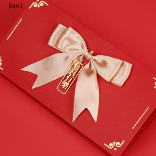 Sun1&gt; ซองอั่งเปา แบบพับได้ สร้างสรรค์ สีแดง สําหรับใส่เงิน งานแต่งงาน วันเกิด เทศกาลปีใหม่