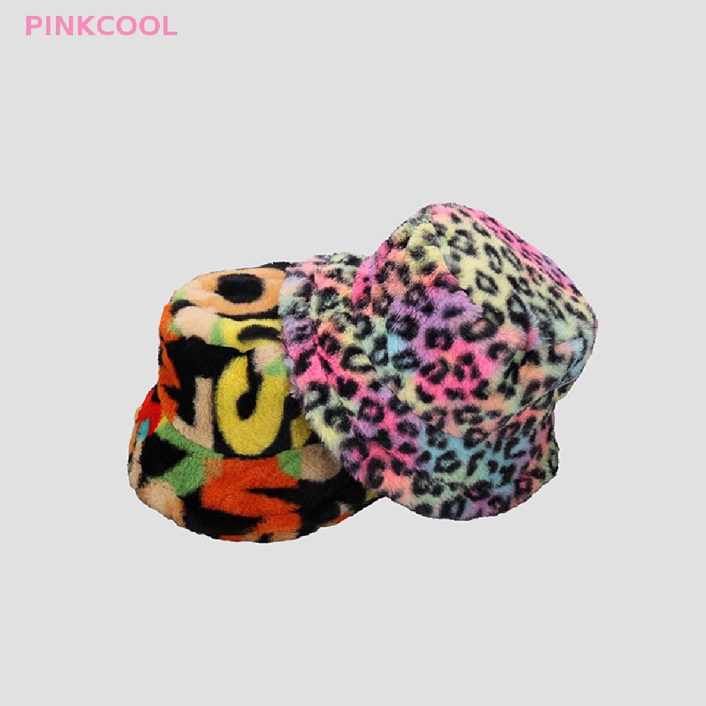 pinkcool-หมวกบักเก็ต-ผ้ากํามะหยี่-ขนปุยนิ่ม-อบอุ่น-เหมาะกับหน้าหนาว-สําหรับผู้หญิง