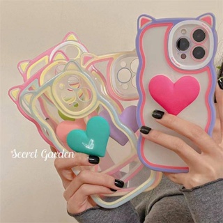 033.เคสโทรศัพท์มือถือ TPU นิ่ม กันฝุ่น กันกระแทก ขอบหยัก สีแคนดี้ ลายคลื่น สําหรับ 13 Pro max 12 11 Pro max 7  8 plus