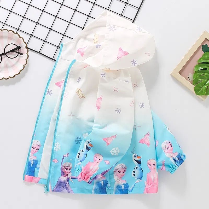 ใหม่-เสื้อแจ็กเก็ตกันลม-ผ้าฟลีซ-แบบบาง-ลายเจ้าหญิงเอลซ่า-แฟชั่นฤดูใบไม้ร่วง-และฤดูหนาว-สําหรับเด็กผู้หญิง-2023