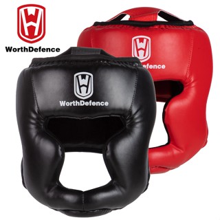 Worthdefence หมวกกันน็อคมวย PU คาราเต้ มวยไทย Guantes De Boxeo Free Fight MMA Sanda ผู้ชาย ผู้หญิง อุปกรณ์ฝึกเด็ก ผู้ใหญ่