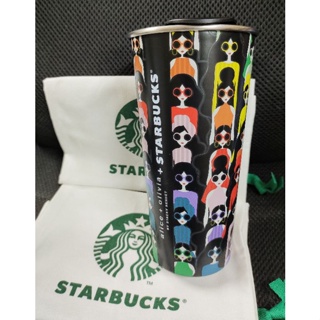 Starbucks Stainless Alice+Olivia Double Wall Rainbow Stace 16Oz. แท้