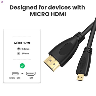 จัดส่งทันที1.5M 3M 5M 10M V1.4ชาย HDMI To Micro Cable 1080P 1440P สำหรับ HDTV PS3 XBOX 3D