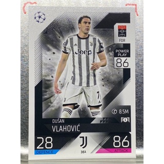 การ์ดนักฟุตบอล Dusan Vlahovic 2022/23 การ์ดสะสม Juventus การ์ดนักเตะ ยูเวนตุส