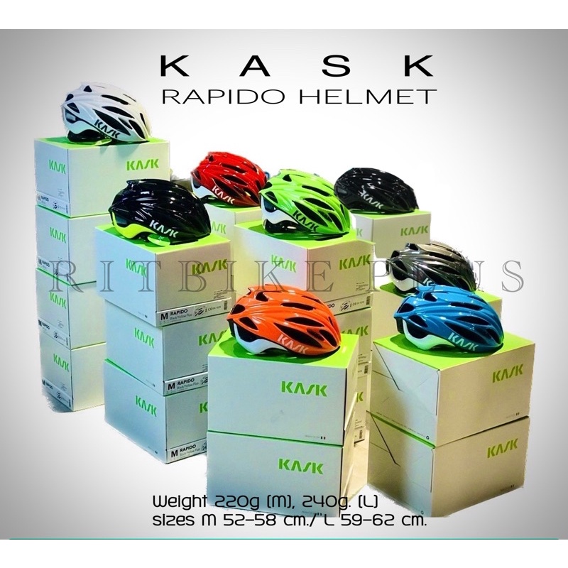 ภาพหน้าปกสินค้า*ของแท้บริษัท*หมวกจักรยาน KASK RAPIDO..Made in Italy เทคโนโลยี Multi In-Molding มั่นใจได้ถึงความปลอดภัย จากร้าน ritbikeplus บน Shopee